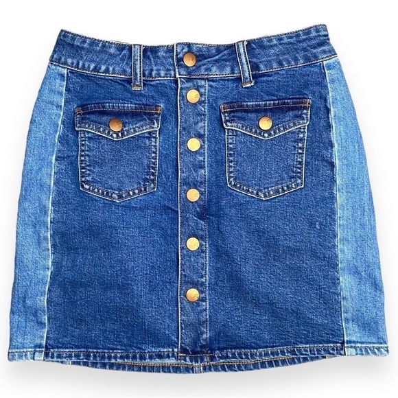 Madewell Stretch Denim Straight Mini
Skirt: Pieced Edition - Size 25/2 - Picture 2 of 11